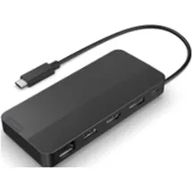 Lenovo Travel Dock (USB-C, 7 Ports), Dockingstation + USB Hub, Schwarz