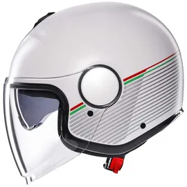 AGV Eteres Capoliveri Jethelm - Matt Weiß/Grau/Rot/Grün / L