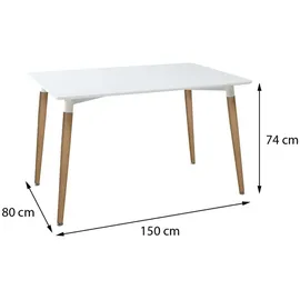 Atmosphera Esstisch "Roka" - Atmosphera créateur d'intérieur - Weiß