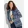 GOLDNER Multicolor Woll-Jacke mit Stehkragen Blau 40