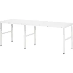 Rau Anbau-Arbeitstisch Serie E - Melamin-Platte BxTxH 1200x500x650-1000mm