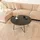 Home Deluxe Couchtisch Rund Novara Schwarz Eiche 88 x 47 cm