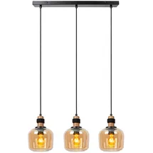 LUCIDE Ilona 3-flg. 70 cm Glas creme/amber