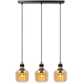 LUCIDE Ilona 3-flg. 70 cm Glas creme/amber