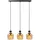 LUCIDE Ilona 3-flg. 70 cm Glas creme/amber