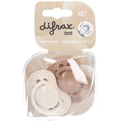 Difrax Sucette Dynamische Harmonie Creme - L.Brown 18m+