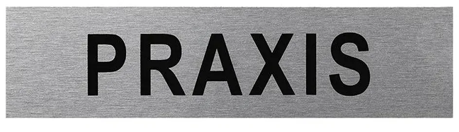 ProPlus SF_972113 Aluminium Türschild "Praxis" 160x40mm Tür Schild