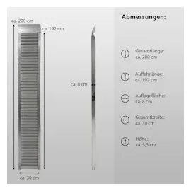 Baumarktplus TRUTZHOLM 2 x Profi Schwerlastrampe 200 cm Traglast 2000 kg Alu grau