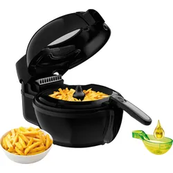 TEFAL Heissluftfritteuse "ActiFry Genius +", schwarz, B:30,3cm H:23,8cm T:43,3cm, Fritteusen, 1,2 kg, Timer, 9 automatische Menüs, Rührarm-System, FZ7738