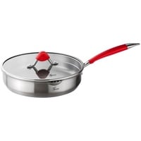 Genius Steelfit Pro 500 Bratpfanne 24 cm silber/rot