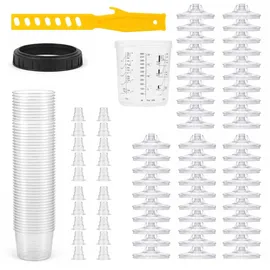 Wiltec Mischbechersystem 600ml 50x Filter 125μm Lackmischbecher Autolackierung