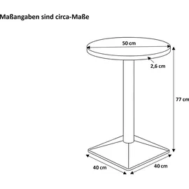 ab:stil.art.moebel Emilio Ø 50 cm Akazie naturfarben