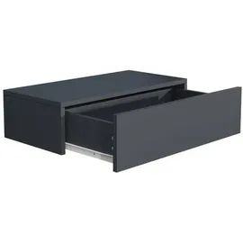 MID.YOU Nachtschrank, Anthrazit, Holzwerkstoff, 1 Schubladen, 60x15x30 cm, hängend, Schlafzimmer, Nachttische