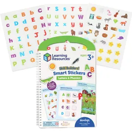 Learning Resources Skill Builders Smart Stickers & Phonics, Lernbuch mit Stickern ab 3 Jahren