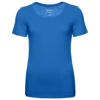 Kaipara - Merino Sportswear Rundhalsshirt Merino Shirt Damen Kurzarm Slimfit 150 (1-tlg) aus reiner Merinowolle Made in Germany blau S