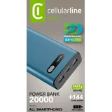Cellular Line Power Bank Fast 20000 PD Green (60976) - Blau
