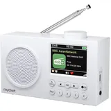 Mycket Tragbares DAB/DAB+ Radio, UKW Digitalradio mit Bluetooth, Kleines Wiederaufladbares Radio, 2,4" Farbdisplay, Dual Wecker, Sleep Timer, 40 Voreingestellte Sender, Küchenradio mit USB Ladekabel