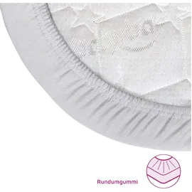 babybay Jersey Spannbetttuch Deluxe passend für Modell Boxspring XXL, zartgrau