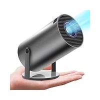 Mini Beamer, Videoprojektor 5G WiFi Bluetooth Projector 4K 200 ANSI Smart Projector.130 Zoll Bildschirm,180-Grad-Flip Tragbarer Projektor,Eingebaute Android OS 11.0 Heimkino Beamer (Stahlgrau)