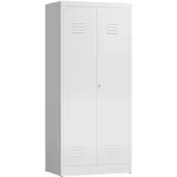 Lüllmann Spind Mehrzweckschrank Spindschrank 1800 x 800 x 500 mm, signalweiß