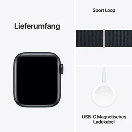 Apple Watch SE 2023 GPS 40 mm Aluminiumgehäuse mitternacht, Sport Loop mitternacht