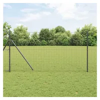 vidaXL Eurozaun 1,2 x 250 cm Grau Eisen