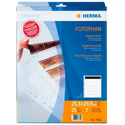 25 HERMA Fotosichthüllen Fotophan 7x6 Filmstreifen glasklar glatt