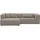 LeGer Home by Lena Gercke Ecksofa "PIARA mit Kedernaht, Cord, Leinenoptik o. Strukturstoff, Couch, L-Form", greige, B:267cm H:66cm T:167cm, 100% Polyester, LEGER HOME BY LENA GERCKE, Sofas, Ecksofa, wahlweise Ottomane rechts/links, schwarze Füße, bequemer Sitzkomfort