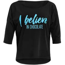 Winshape 3/4-Arm-Shirt MCS001 ultra leicht mit Neon blauem Glitzer-Aufdruck blau|schwarz S (34/36)