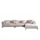 Home Deluxe Ecksofa Torino - Farbe: Beige, Ausführung: Rechts - 344 x 74 x 178 cm I Samtsofa, Sofa, Wohnlandschaft
