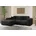 Eckcouch L form Wohnzimmer Couch SIENA stoff Poso Schwarz Ottomane Links Schwarz