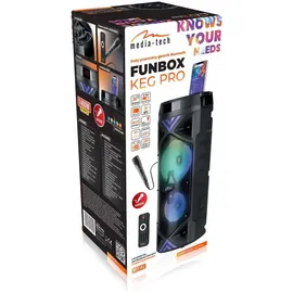 Mediatech Media-Tech tragbarer Lautsprecher, Karaoke, Bluetooth 5.0, 1400W, Mt3182
