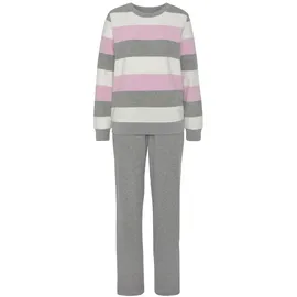 vivance dreams by lascana Vivance Dreams Pyjama grau/rosa 36/38