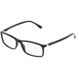 HUGO BOSS Boss 0680/IT Herren-Brille inkl. Gläser Vollrand Eckig Acetat-Gestell 55mm/16mm/145mm, schwarz