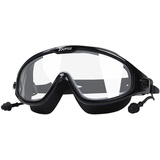 Perfeclan Schwimmbrille für Männer und Frauen, großer Rahmen, Anti-Fog-Schwimmbrille mit Nasenclips und Ohrstöpseln, verstellbare Schwimmbrille, klare Sicht,