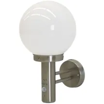 Trango Außenleuchte Edelstahl Kunststoff IP44 mit Bewegungsmelder 1x E27 LED 3000K warmweiß