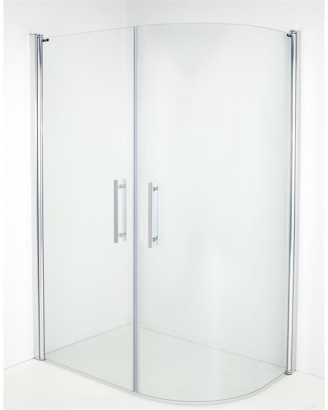 Euroshowers Free+Door, 1 gewölbte + 1 gerade Drehtür, 800-820 × 1445-1465 (Free 800 + Door 970)