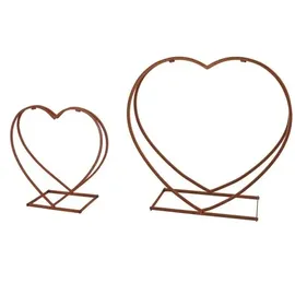 Lex Brennholzregal Metall 0,74 m 2er Set Rost-Optik