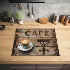 onlywow Herdabdeckplatte 65x52 cm Schwarz