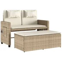 vidaXL Gartenbank 115 x 58 x 83 cm Beige