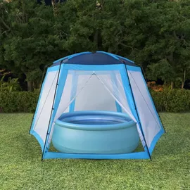 vidaXL Poolzelt Stoff 500 x 433 x 250 cm grau