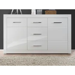 Furn.Design Sideboard in weiß Hochglanz Wohn- und Esszimmer Kommode 164 x 97 cm Carrara