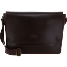 Buckle & Seam Messenger Bag Times - BROWN/Blue Koffer24