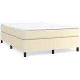 vidaXL Boxspringbett Creme 140x200 cm Kunstleder1469662