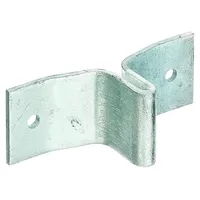 GAH Alberts Alberts Lasche für Zaunpfosten aus T-Profil, feuerverzinkt, Länge 114 mm, Breite 40 mm