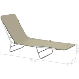 vidaXL Klappliegen 72 x 59 x 25 cm Taupe