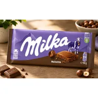 Milka Noisette Schokolade 3x 90g Tafel Nusscreme Set