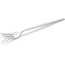 WAS Germany 12x Dessertgabel ALEX SILVER, Edelstahl poliert, matte PVD Beschichtung, 16 cm, Chromnickelstahl 18/10