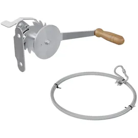 QLS Seilwinde Stahl 3 mm silber/weiß