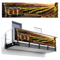 MuchoWow Balkon-Sichtschutz, Grün, Kunststoff, Rechteckig, 300x85 cm, Sonnen- & Sichtschutz, Sichtschutz Garten, Balkon Sichtschutze